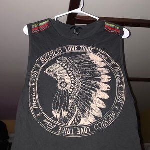 Forever 21 Muscle Tee with Bead accents